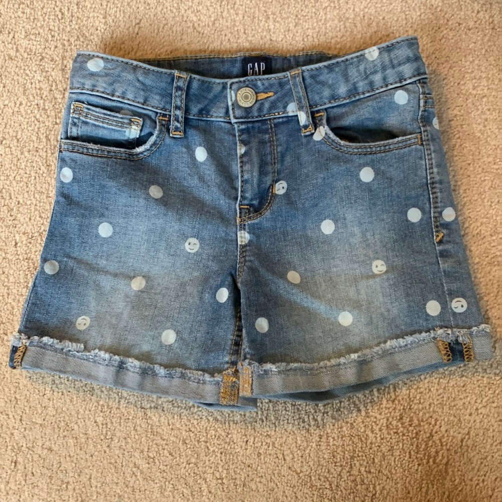 Girls GAP Stretch Denim Midi Shorts